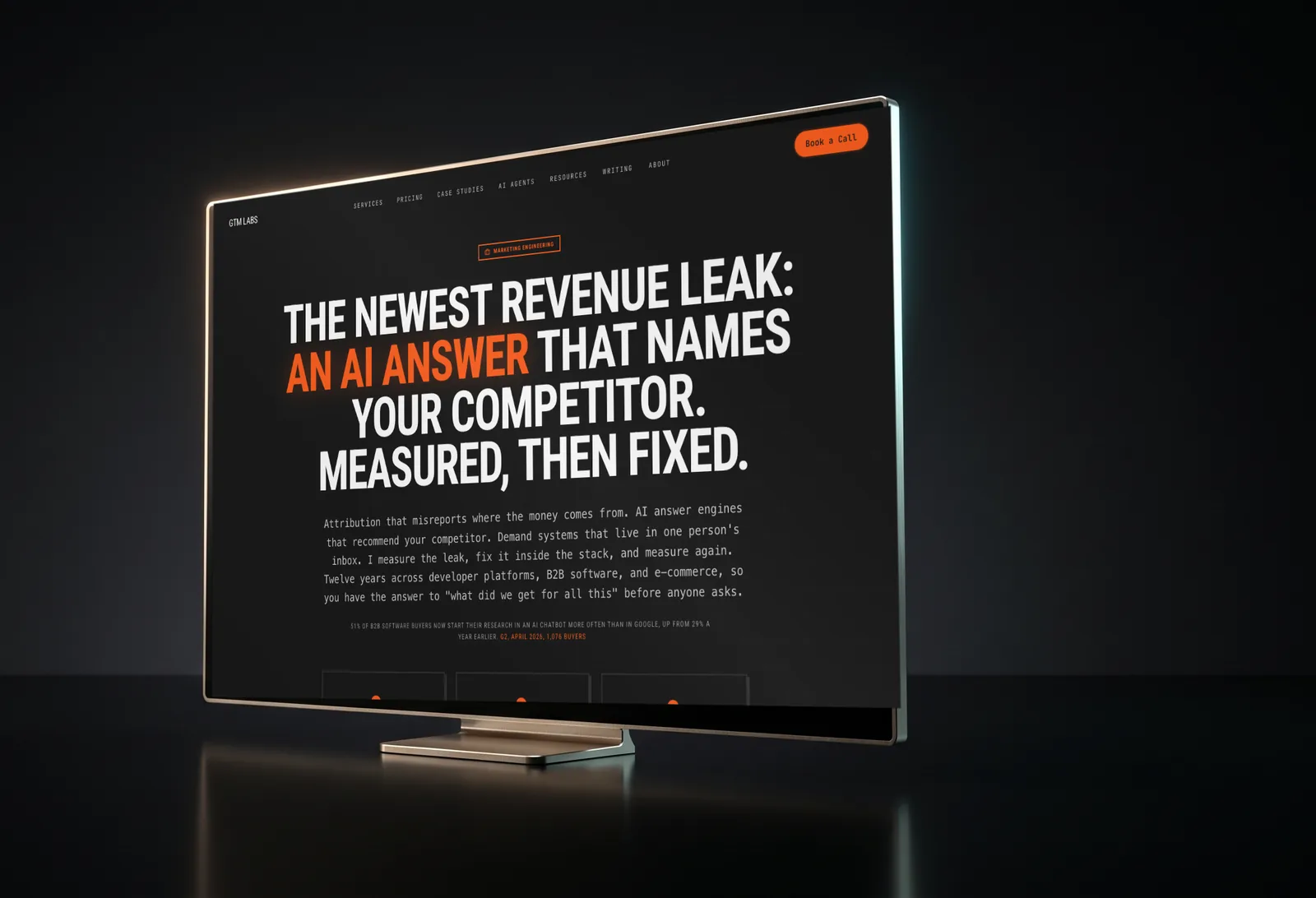 The GTM Labs website, built by Kinetiq